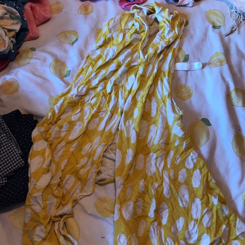 Yellow polka dot vest